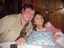 Jessica and Godmother Maria at 8th Birthday