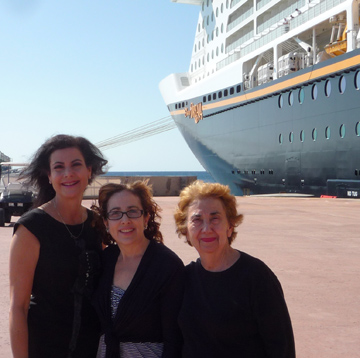 Marianne, Bubbie, Charna on a Cruise